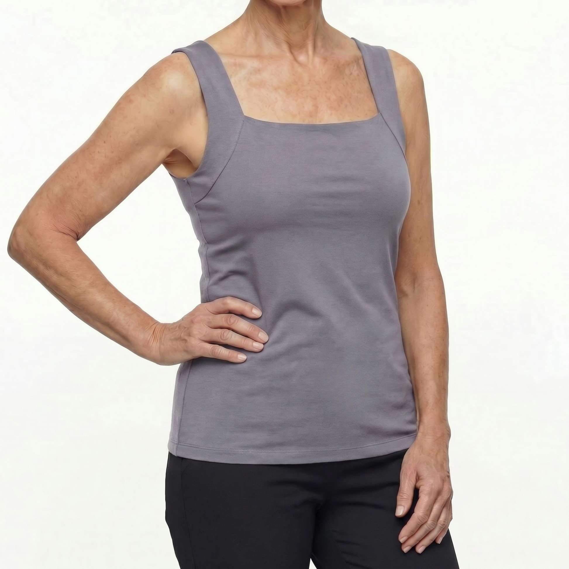 Sofuna Built In Comfort Bra Tanktop Sleeveless Seamless Shaping Camisole